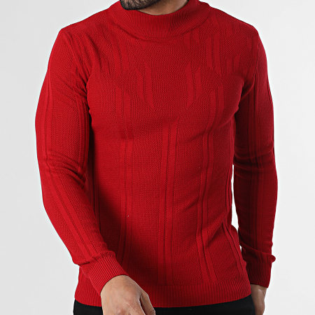 Armita - Pull Col Montant Texturé 300 Rouge