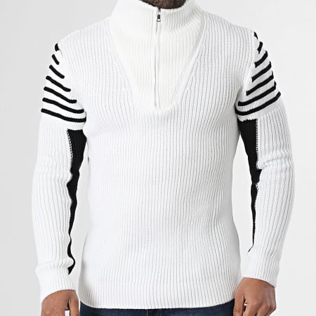 Armita - Pull Col Montant Zippé 111 Beige Clair