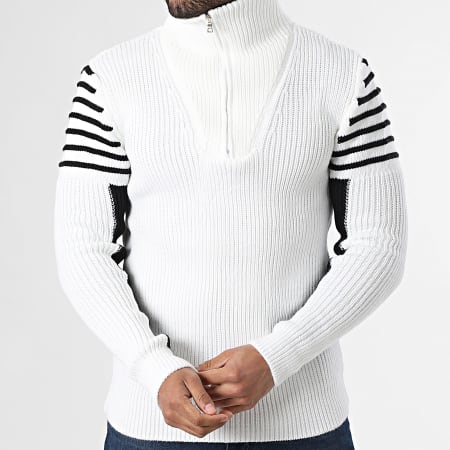 Armita - Pull Col Montant Zippé 111 Beige Clair