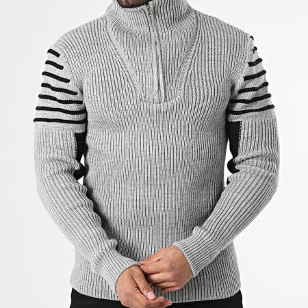 Armita - Pull Col Montant Zippé 111 Gris