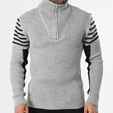 Armita - Pull Col Montant Zippé 111 Gris