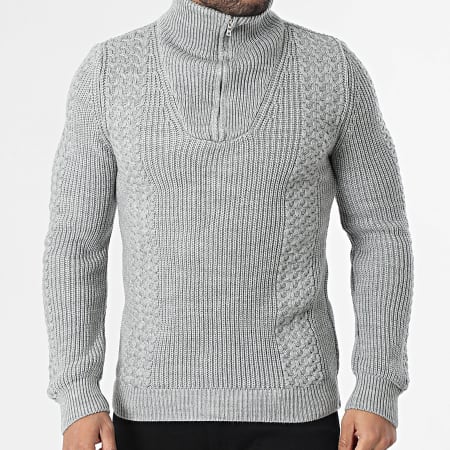 Armita - Pull Col Zippé 123 Gris