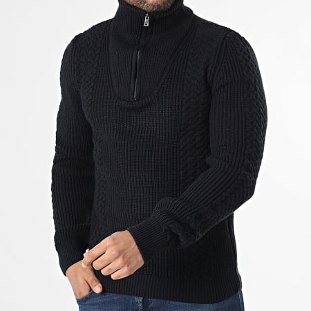 Armita - Pull Col Zippé 123 Bleu Marine