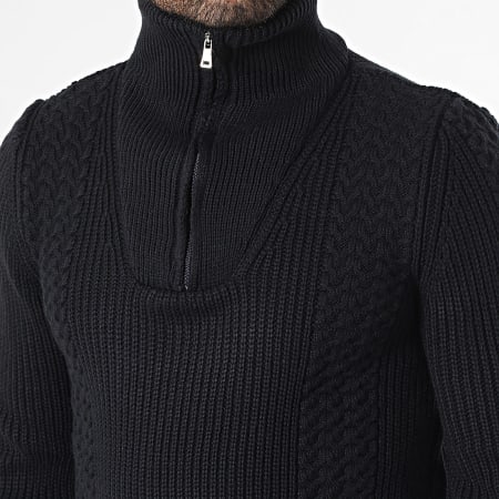 Armita - Pull Col Zippé 123 Bleu Marine