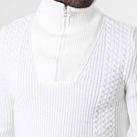 Armita - Pull Col Zippé 123 Beige Clair