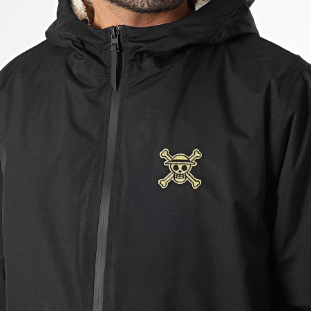 One Piece - Parka Sherpa Capuche Mugiwara Patch Noir