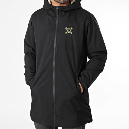 One Piece - Parka Sherpa Capuche Mugiwara Patch Noir
