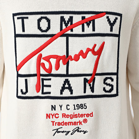 Tommy Jeans - Pull Signature 2401 Beige Clair