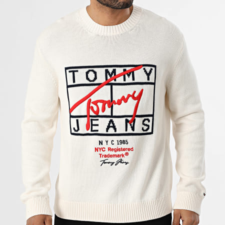 Tommy Jeans - Pull Signature 2401 Beige Clair