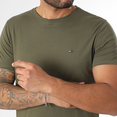 Tommy Jeans - Tee Shirt Slim Jersey 4411 Vert Kaki