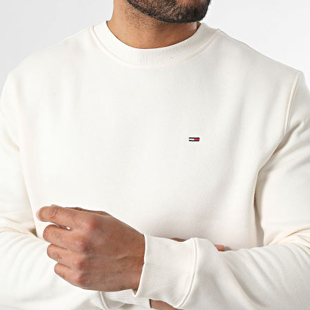 Tommy Jeans - Sweat Crewneck Flag 0741 Beige Clair