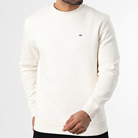 Tommy Jeans - Sweat Crewneck Flag 0741 Beige Clair