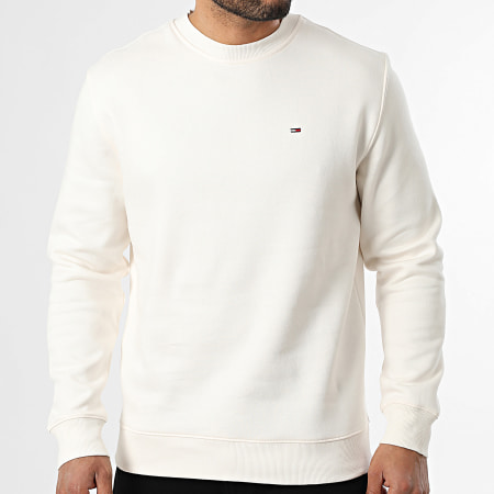 Tommy Jeans - Sweat Crewneck Flag 0741 Beige Clair