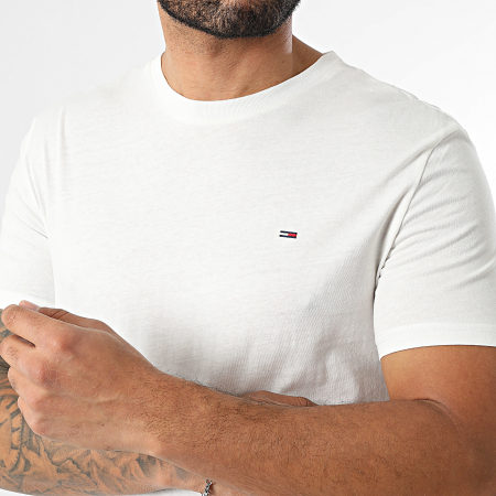 Tommy Jeans - Lot De 3 Tee Shirts Slim 1579 Blanc Beige Noir