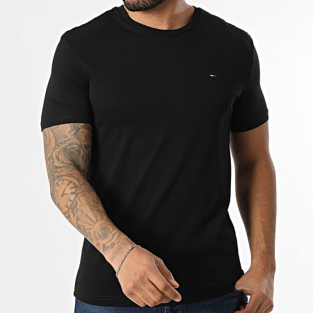 Tommy Jeans - Lot De 3 Tee Shirts Slim 1579 Blanc Beige Noir