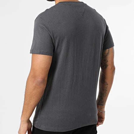 Tommy Jeans - Tee Shirt Slim Linear Chest 1780 Gris Anthracite