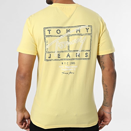 Tommy Jeans - Tee Shirt Sign Spray 2319 Jaune