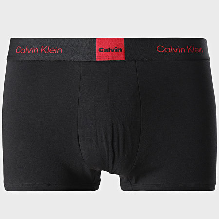 Calvin Klein - Pack de 3 Boxers 4476 Negro Rojo Burdeos