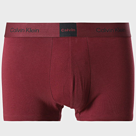 Calvin Klein - Pack de 3 Boxers 4476 Negro Rojo Burdeos