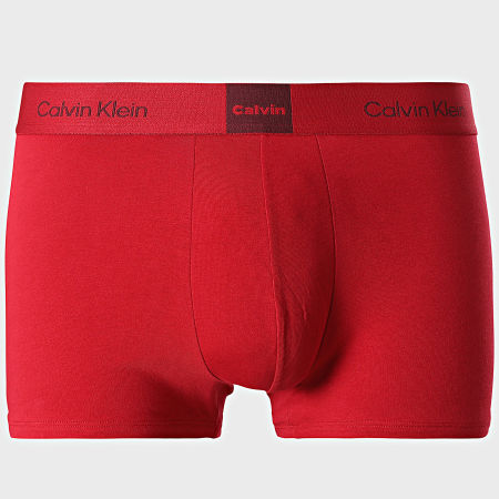 Calvin Klein - Pack de 3 Boxers 4476 Negro Rojo Burdeos
