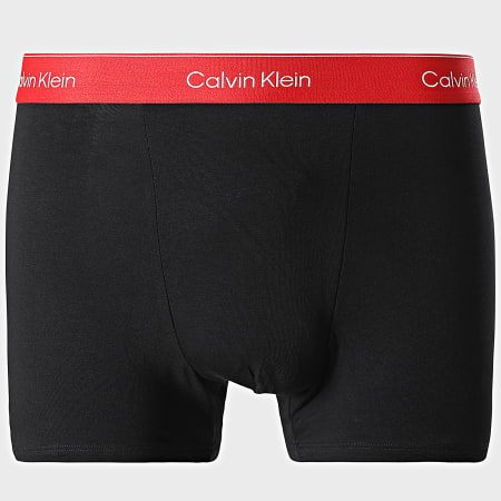 Calvin Klein - Pack de 3 Boxers Icon 2860 Negro Gris Rojo