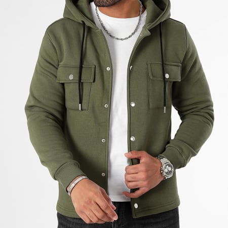 Classic Series - Casaco Liso com Capuz 4070 Verde Kaki