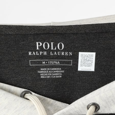 Polo Ralph Lauren - Sweat Capuche Logo Embroidery Gris Anthracite Gris Clair Chiné