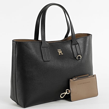 Tommy Hilfiger - Sac A Main Femme Icon Mini Tote 8233 Noir Doré