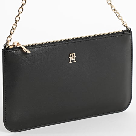 Tommy Hilfiger - Sac A Main Femme Icon Chain Shoulder Pouch 8298 Noir Doré