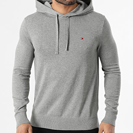 Tommy Hilfiger - Sweat Capuche Essential Cotton 1642 Gris Chiné