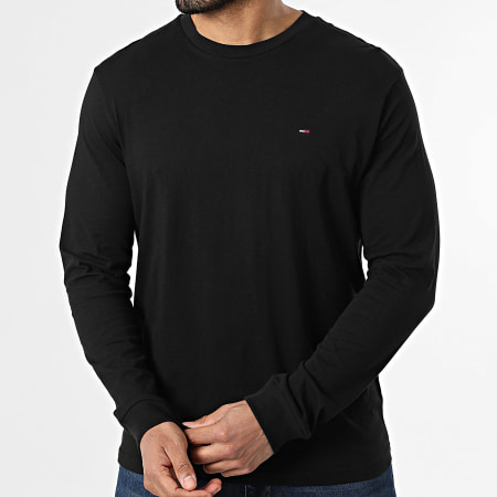 Tommy Jeans - Lot De 2 Tee Shirt Manches Longues Slim TJM 2148 Blanc Noir