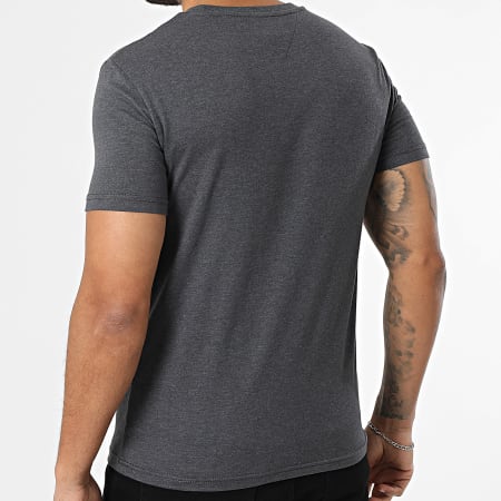 Tommy Jeans - Tee Shirt Slim Jaspe 0363 Gris Anthracite Chiné