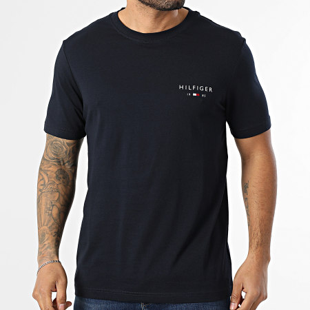 Tommy Hilfiger - Tee Shirt Brand Love Small Hilfiger 1456 Bleu Marine