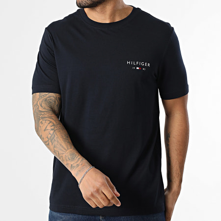 Tommy Hilfiger - Tee Shirt Brand Love Small Hilfiger 1456 Bleu Marine