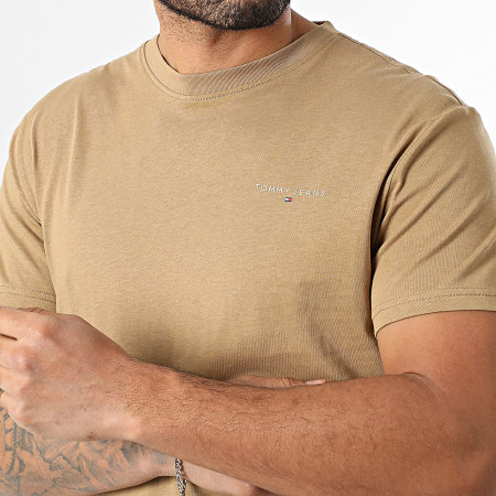 Tommy Jeans - Tee Shirt Slim Linear Chest 1780 Camel