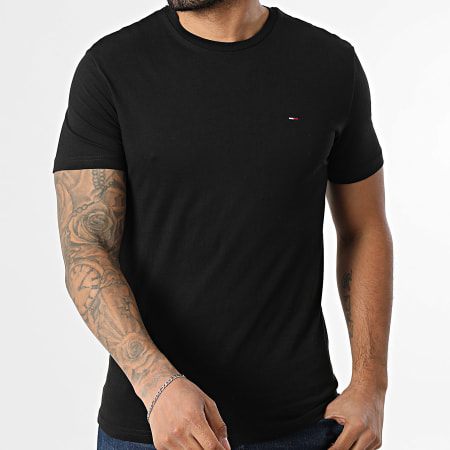 Tommy Jeans - Lot De 3 Tee Shirts Slim 1579 Blanc Noir Jaune