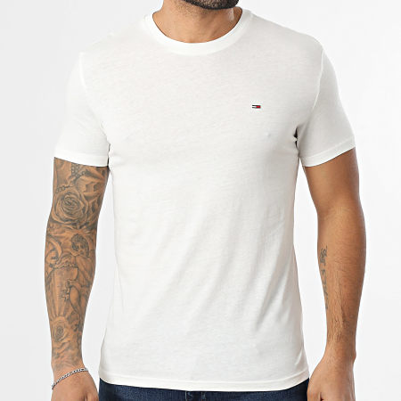 Tommy Jeans - Lot De 3 Tee Shirts Slim 1579 Blanc Noir Jaune