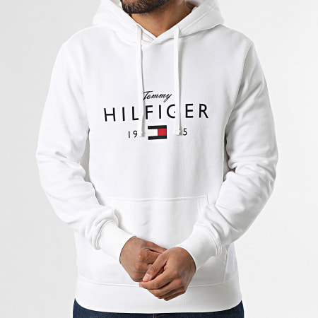 Tommy Hilfiger - Sweat Capuche Brand Love Big Hilfiger 1427 Blanc