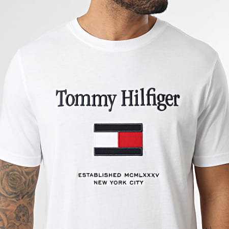 Tommy Hilfiger - Tee Shirt Embroidery Flag 2736 Blanc