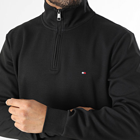 Tommy Hilfiger - Sudadera Cuello Alto Con Cremallera Essential Intechno 6510 Negra