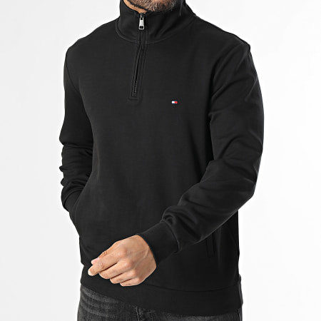 Tommy Hilfiger - Sudadera Cuello Alto Con Cremallera Essential Intechno 6510 Negra