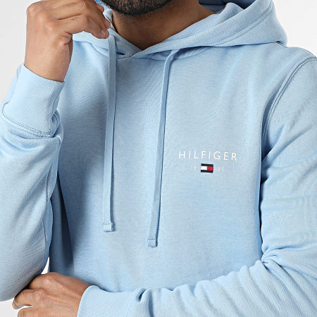 Tommy Hilfiger - Sweat Capuche Brand Love Small Hilfiger 1429 Bleu Clair