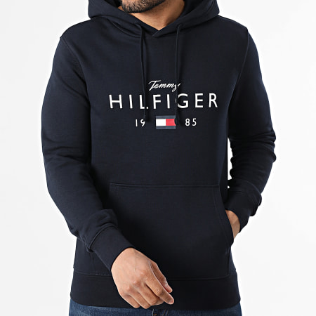 Tommy Hilfiger - Sweat Capuche Brand Love Big Hilfiger 1427 Bleu Marine