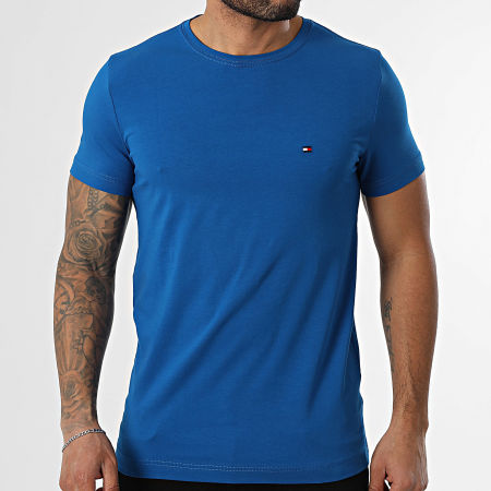 Tommy Hilfiger - Tee Shirt Slim Stretch 0800 Bleu Roi