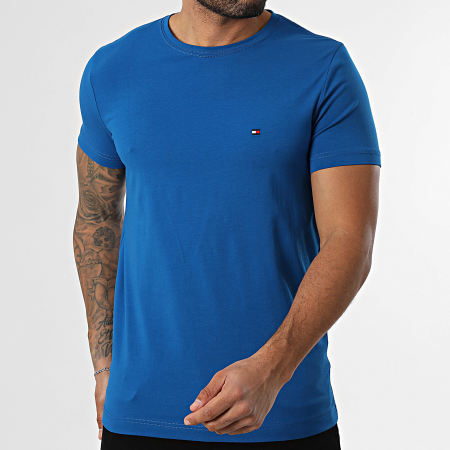 Tommy Hilfiger - Tee Shirt Slim Stretch 0800 Bleu Roi