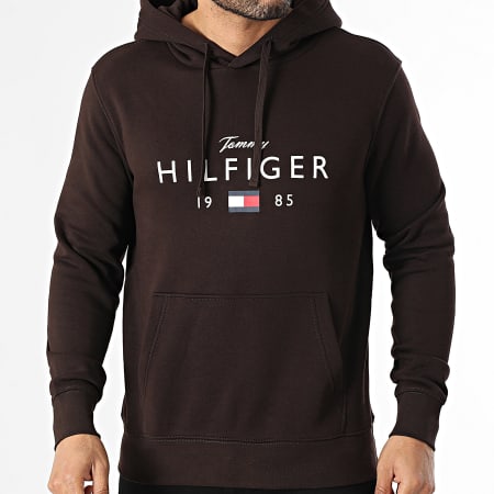 Tommy Hilfiger - Sweat Capuche Brand Love Big Hilfiger 1427 Marron