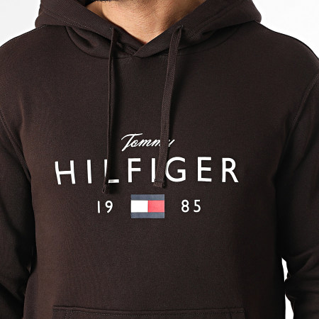 Tommy Hilfiger - Sweat Capuche Brand Love Big Hilfiger 1427 Marron
