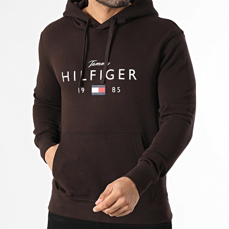 Tommy Hilfiger - Sweat Capuche Brand Love Big Hilfiger 1427 Marron