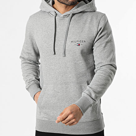 Tommy Hilfiger - Sweat Capuche Brand Love Small Hilfiger 1429 Gris Chiné