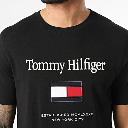 Tommy Hilfiger - Tee Shirt Embroidery Flag 2736 Noir